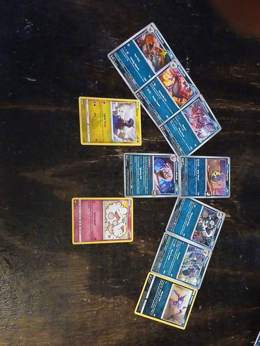 Pokemon Trading Cards Assortment - Blue, Yellow, Pink